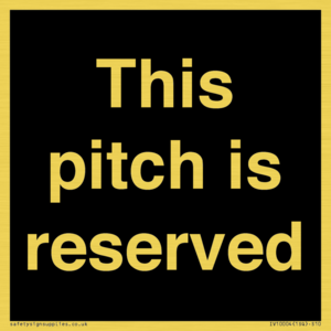 This pitch is reserved